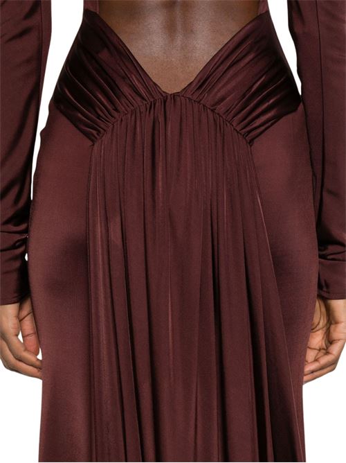 Long dress DAVID KOMA | PF25DK07DLBURGUNDY